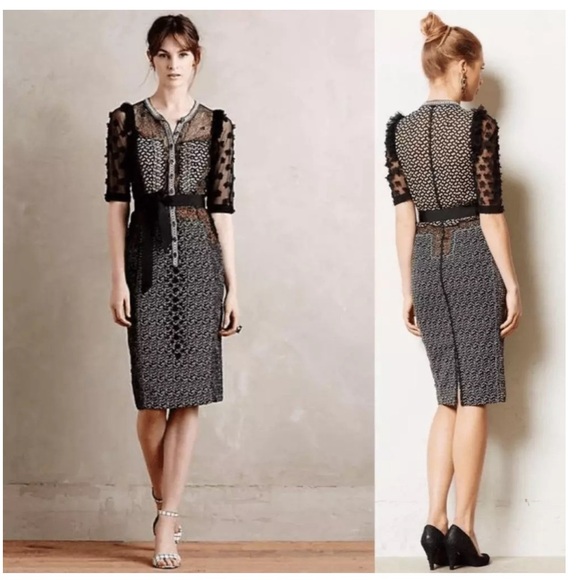 Byron Lars Beguile Multicolor Anthropologie Allusion Sheath Dress Size 4 NWOT - Picture 10 of 11